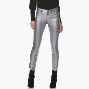 Paige Verdugo Silver Coated Skinny Jeans